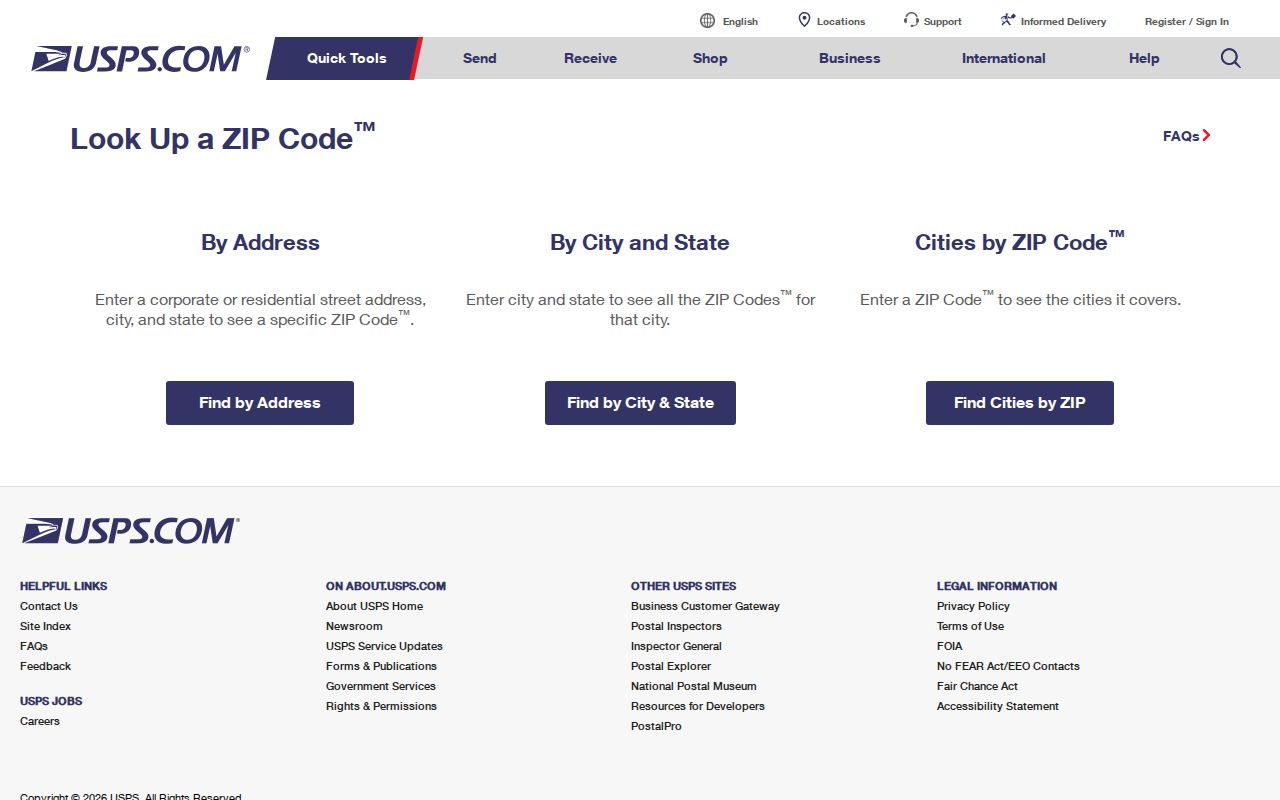 USPS ZIP Code Lookup used to verify an Escambia County address